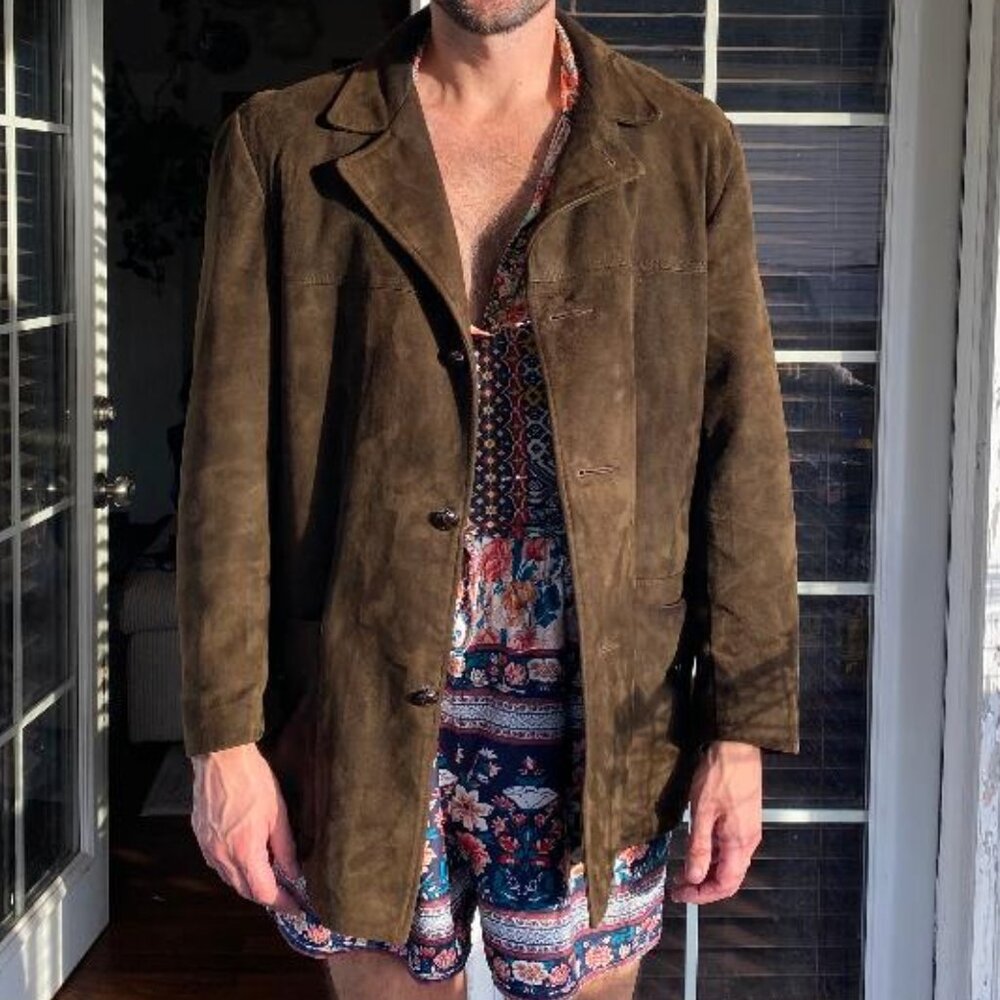 1960s Oakbrook Sportswear and Sears The Men's Store suede jacket